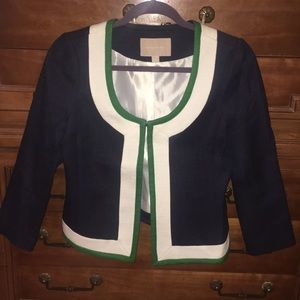 Blazer navy green and white